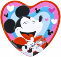 Galerie Mickey Milk Chocolate Heart Shaped Tin Valentine Candy Perspective: Main