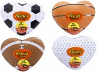 Reese's Sports Heart Shaped Tin Valentine Candy Perspective: Main