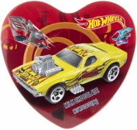 Galerie Hot Wheels Milk Chocolate Heart Shaped Tin Valentine Candy Perspective: Main