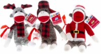 Galerie Holiday Sock Monkey & Friends Plush with Mini Candy Canes - Assorted Perspective: Main