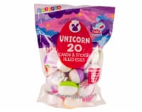 Galerie The Jelly Bean Factory Unicorn Candy & Sticker Filled Eggs Easter Candy Bag Perspective: Main