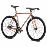 AVASTA 700C 54 In Single Speed Loop Fixed Gear Urban Commuter Fixie Bike, Copper