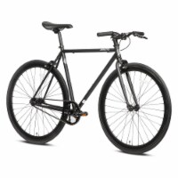 AVASTA 700C 47 In Single Speed Loop Fixed Gear Urban Commuter Fixie Bike, Black