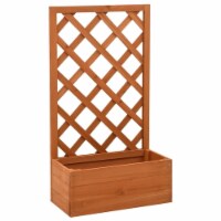 Garden Trellis Planter Orange 19.7 x9.8 x35.4 Solid Firwood