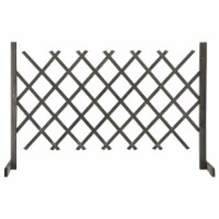 Garden Trellis Fence Gray 47.2 x35.4 Solid Firwood