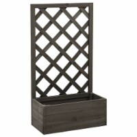 Garden Trellis Planter Gray 19.7 x9.8 x35.4 Solid Firwood