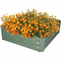 Raised Garden Bed Steel Planter Box Galvanized Anti-Rust Coating Planting Vegetables Herbs