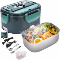 1.5L 110V 12V Electric Lunch Box Portable for Car Office Food Warmer Heater Container 40W 1