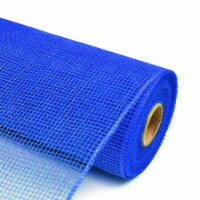10 x 10 Yds Deco Poly Mesh Ribbon Christmas Halloween Holiday Decor Ribbon Royal Blue