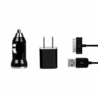 32pin USB Car Charger USB Wall Charger USB Cable Compatible with iPhone4 4S Black