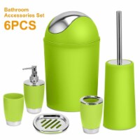 Bathroom Accessories Set 6 Pcs Bathroom Set Ensemble Complete Soap Dispenser Toothbrush