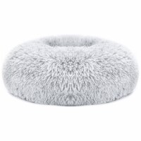 Pet Dog Bed Soft Warm Fleece Puppy Cat Bed Dog Cozy Nest Sofa Bed Cushion L Size Gray L