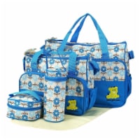 5PCS Baby Nappy Diaper Bags Set Mummy Diaper Shoulder Bags with Nappy Changing Pad Insulated