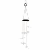 Solar Powered Dragonfly Lights Wind Chimes LED Color Changing Hanging Wind Lamp Waterproof