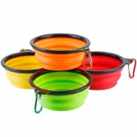 4Pcs Collapsible Dog Bowls BPA Free Travel Dog Bowl Foldable Cat Dog Food Water Bowl