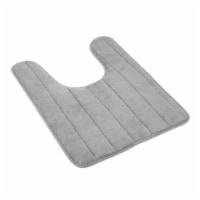 U Shaped Bathroom Rugs Contour Non-slip Toilet Mat Absorbent Cozy Velvet Floor Mat 23.62 x