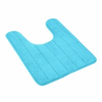 U Shaped Bathroom Rugs Contour Non-slip Toilet Mat Absorbent Cozy Velvet Floor Mat 23.62 x