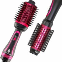 Hot Air Brush 1 Step Hair Dryer & Volumizer Brush Blow Dryer Styler with Leakage Protector
