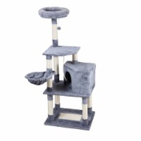 Multi-Level Cat Condo with pentagonal cat litter for Kittens Tall Cat Climbing Stand with