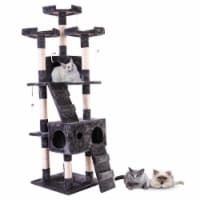 67'' Multi-Level Cat Tree Tower, Kitten Condo House with Scratching Posts, Kitty Play