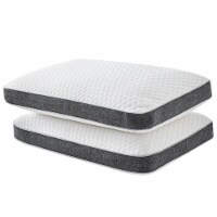 2 x Memory Foam Bed Pillow Orthopedic Neck Support Washable Cover Hypoallergenic 2