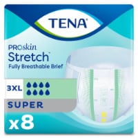 TENA ProSkin Stretch Super Incontinence Brief 3X-Large Bariatric, 61391, Super, 8 Ct