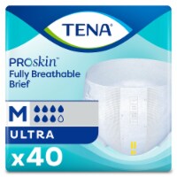 TENA ProSkin Ultra Adult Incontinence Brief M Heavy Absorbency Breathable, 67200, 40 Ct