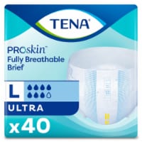 TENA ProSkin Ultra Incontinence Brief L Breathable, 67300, 40 Ct