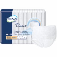 TENA Dry Comfort Disposable Underwear Pull On with Tear Away Seams Large, 72423, 18 Ct