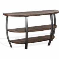 Sunny Designs Homestead 52  Mahogany Wood & Metal Sofa Table in Tobacco Leaf