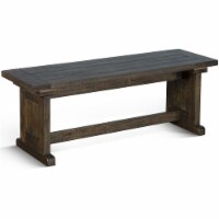 Sunny Designs Homestead 18  Farmhouse Mahogany Wood Side Bench in Tobacco Leaf