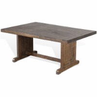 Sunny Designs Homestead 60  Farmhouse Mahogany Wood Table in Tobacco Leaf
