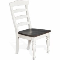 Sunny Designs Carriage House 41  Ladderback Chair with Wood Seat in White