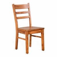Sunny Designs Sedona 37  Ladderback Chair with Wood Seat in Rustic Oak