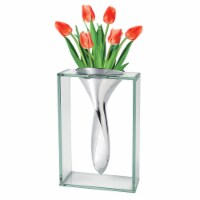 The Elvis 13  Vase Is A Unique Blend Of Non Tarnish Aluminum And Glass