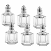 Handmade Lead Free Crystal Alana Individual Salt & Peppers -1.5  -   Gift Boxed 6 Pc Set