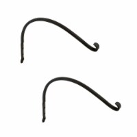 16 in. Arc Wall Bracket, Black - Pack of 2