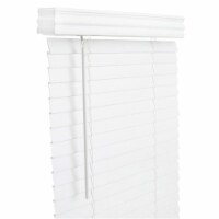 2 in. Faux Wood Cordless Blinds, White - 60 x 60 in.