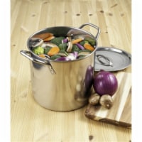 9 in. 8 qt. Stainless Steel Stock Pot, Silver