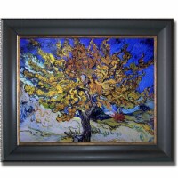 Mulberry Tree By Vincent Van Gogh Premium Black And Gold Framed Canvas Wall Art
