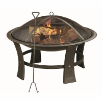 19 x 29 x 29 in. Round Wood Fire Pit - Steel