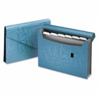 Essentials Expanding File- 7 Pockets- Poly- 13 1/2 x 9- Blue