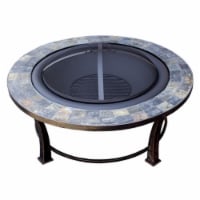 40 in. Round Slate Top Wood Burning Firepit