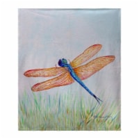 50 x 60 in. Amber & Blue Dragonfly Fleece Blanket
