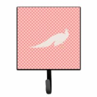White Peacock Peafowl Pink Check Leash or Key Holder