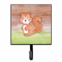 Squirrel Watercolor Leash or Key Holder