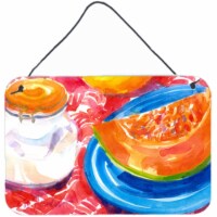 A Slice of Cantelope Indoor Aluminium Metal Wall Or Door Hanging Prints