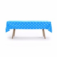 Polka Dot Rectangle Table Cover, Turquoise - Case of 19