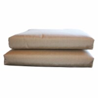 20 x 18 x 3 in. Sunbrella Designer Knife Edge Fabric Seat Cushions Set, Canvas Heather Beige