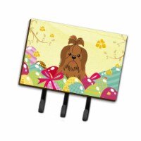 Easter Eggs Shih Tzu Silver Chocolate Leash or Key Holder